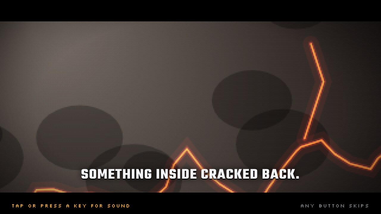 Trailer shot of the moon Ruin with glowing cracks and the caption Something inside cracked back